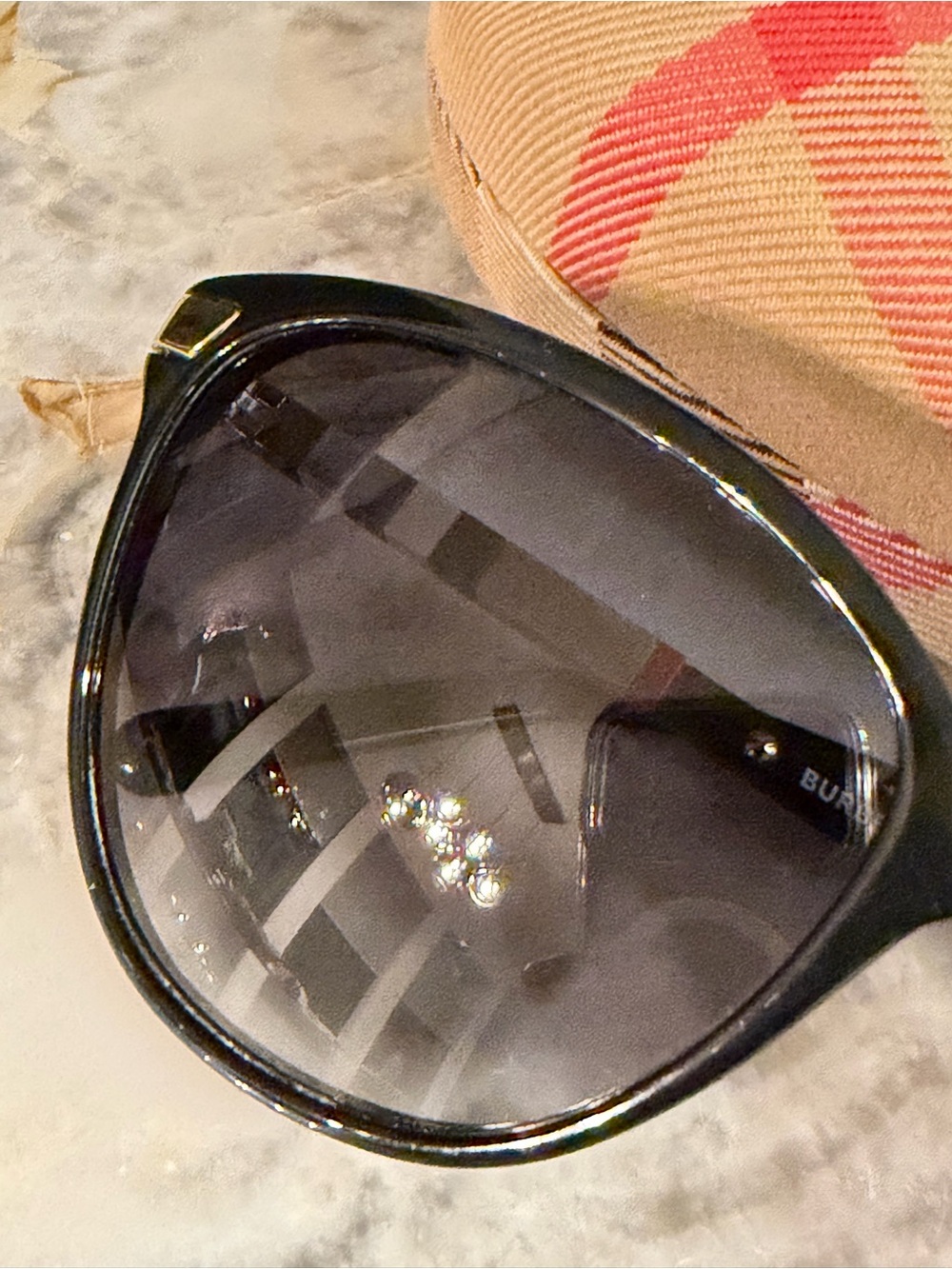 BURBERRY BE 4216 3001T3 Black cat eye Polarized grey gradient sunglasses - Picture 12 of 16